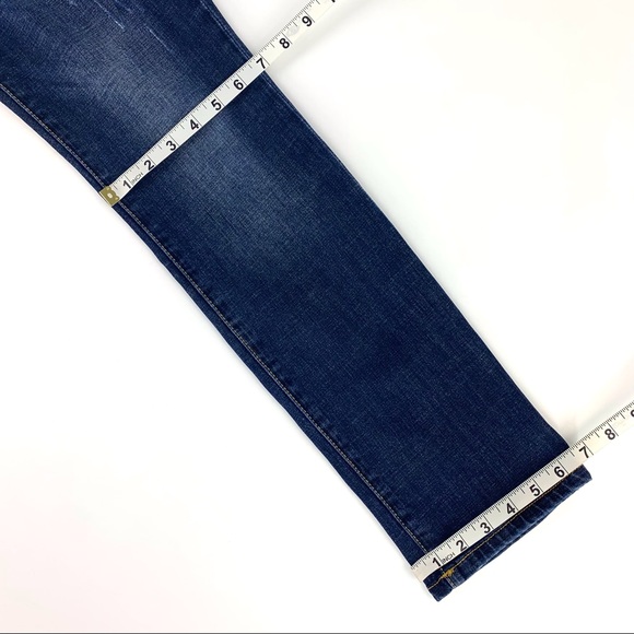 Cabi Clothing Authentic High Straight Dark Wash Distressed Jeans, #3561, 2 - Picture 15 of 16